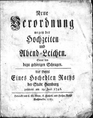 Verordnung von 1746 abendleichen