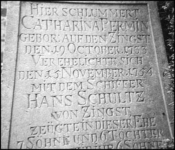 Permin Grabinschrift Permin