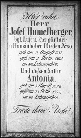Grabinschrift Hummelberger