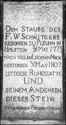 Grabinschrift Schnitgers Grabinschrift Schnitgers