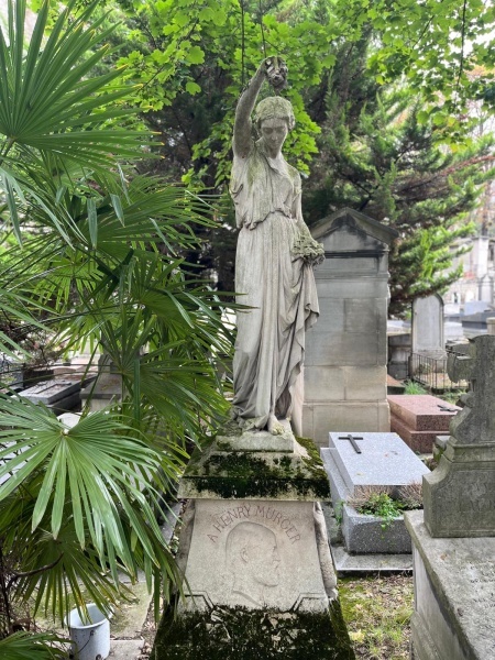 Grabmal des Schriftstellers Henry Murger (1822–1861), Cimetière de Montmartre, Paris (Frankreich), (Fotografie 2024 © Katja Karrer-Gauss) (3)