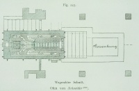 Das System des Regenerativofens (aus: Fritz Schumacher: Die Feuerbestattung, Leipzig 1939)